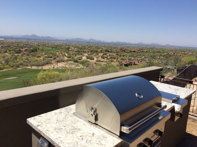 Glorious golf course views, magnificent mountain views, and expansive views of North Scottsdale from the BBQ.